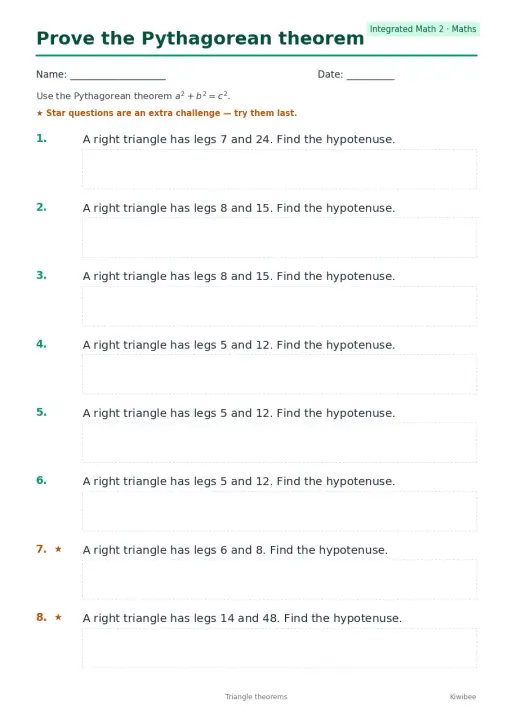 Prove the Pythagorean theorem