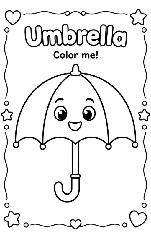 Umbrella Coloring Pages