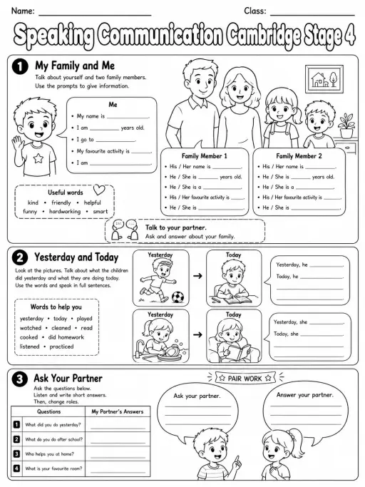 Speaking Communication Cambridge Stage 4