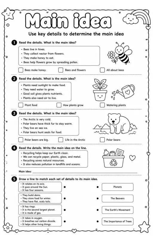Use key details to determine the main idea