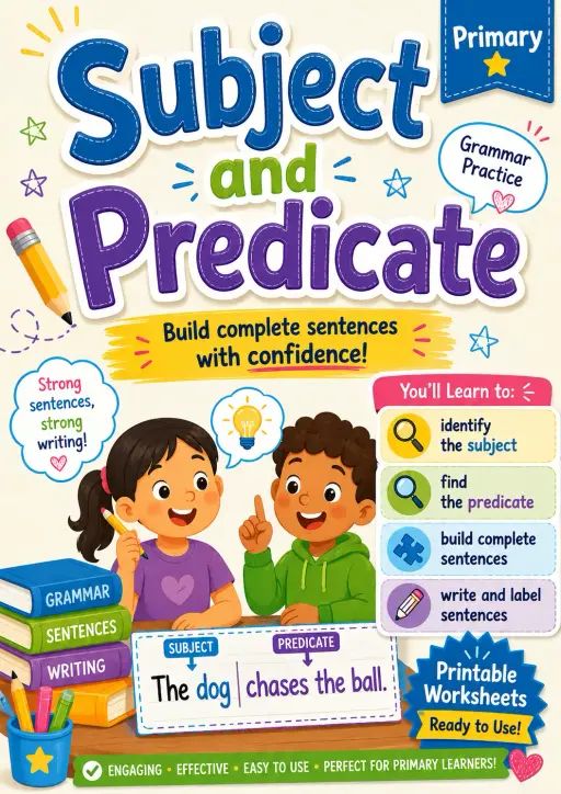 Subject and Predicate Worksheet Pack