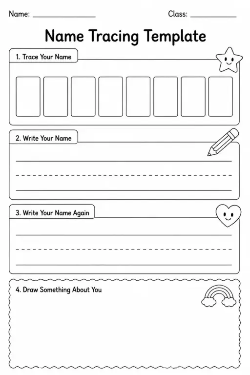 Name Tracing Template