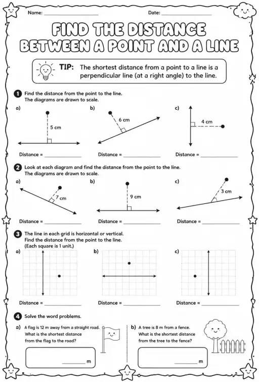 Find the distance between a point and a line