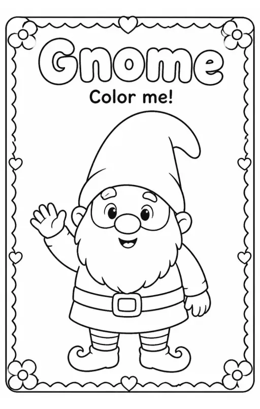 Gnome Coloring Pages