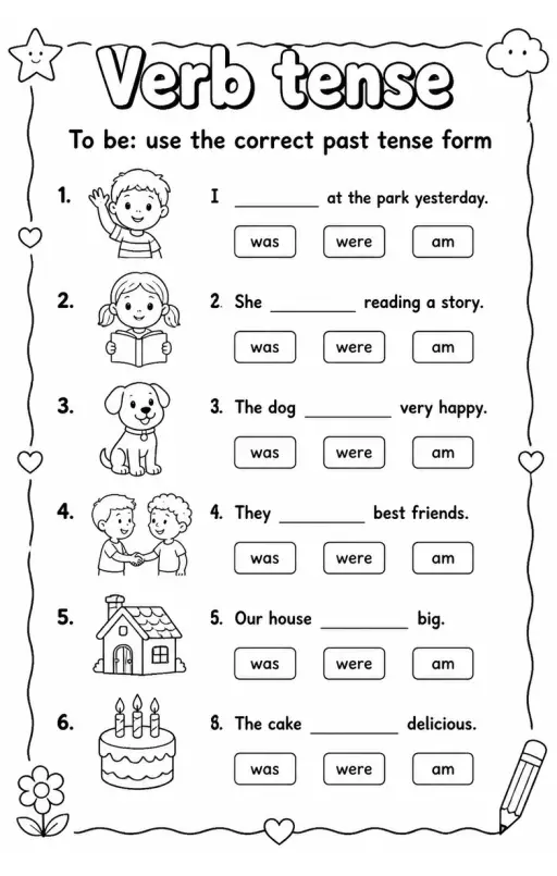 To be: use the correct past tense form