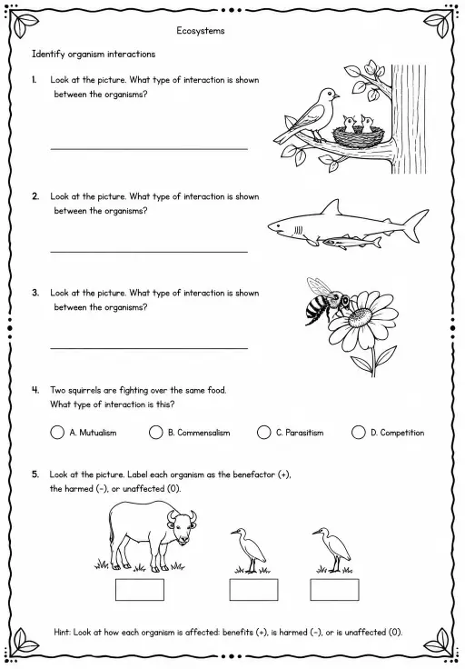 Identify organism interactions