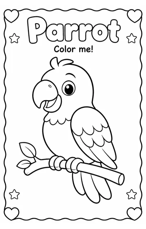 Parrot Coloring Pages