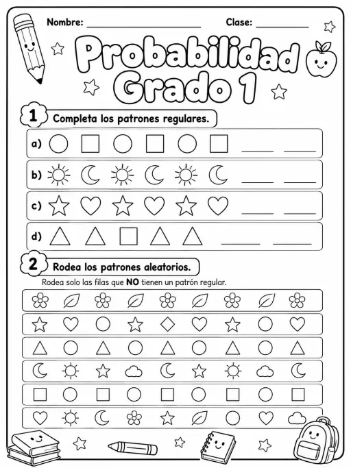 1.º grado - probabilidad - Paquete de fichas