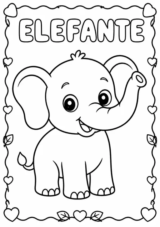 Desenho de Elefante para Colorir