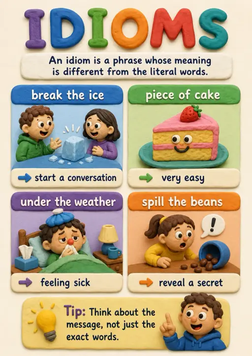 Idioms Vocabulary Infographic