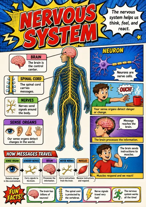 Nervous System Human Body Infographic