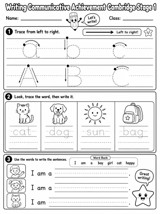 Writing Communicative Achievement Cambridge Stage 1