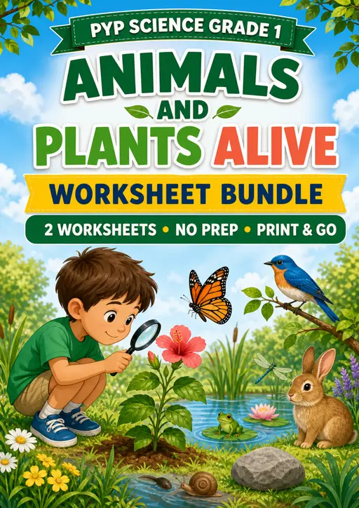 Animals and Plants Alive Worksheets | Grade 1 PYP Science