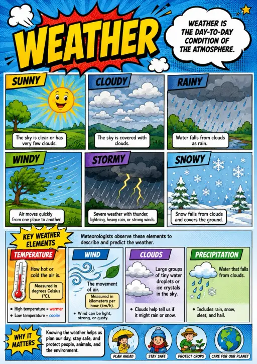 Weather Earth and Space Infographic