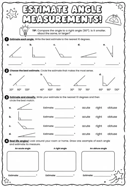 Estimate angle measurements