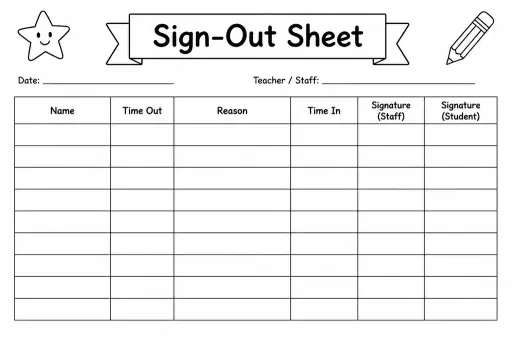 Sign-Out Sheet