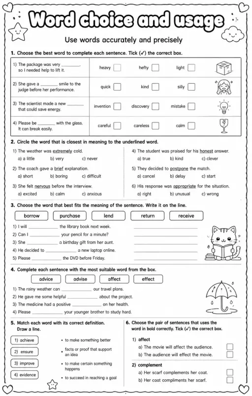 Use words accurately and precisely