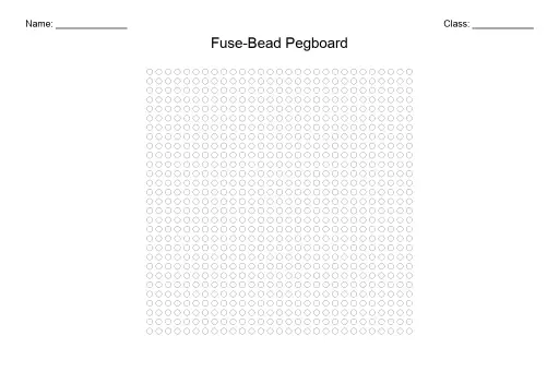 Perler / Fuse-Bead Pegboard Grid