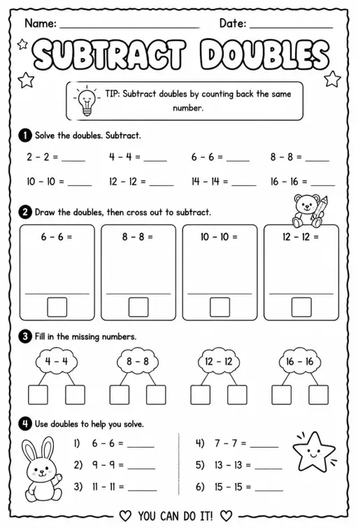 Subtract doubles