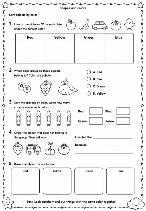 Sort objects by color