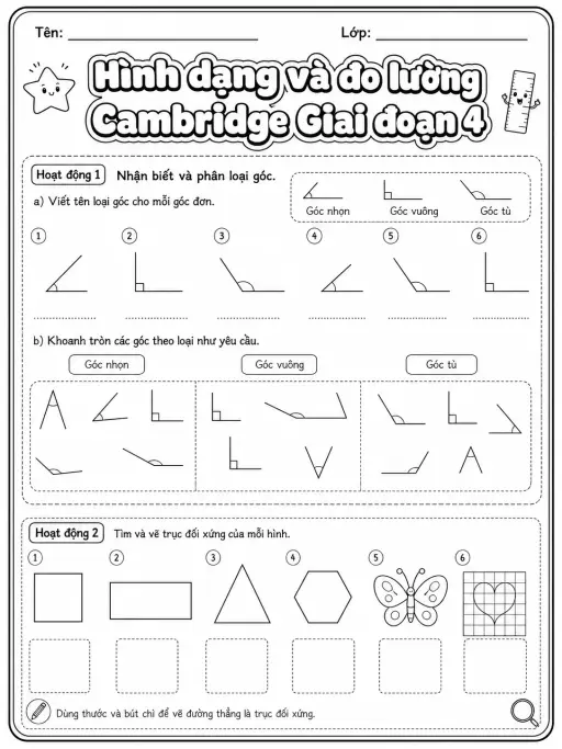 Phép cộng Cambridge Giai đoạn 5 - Gói bài tập 04