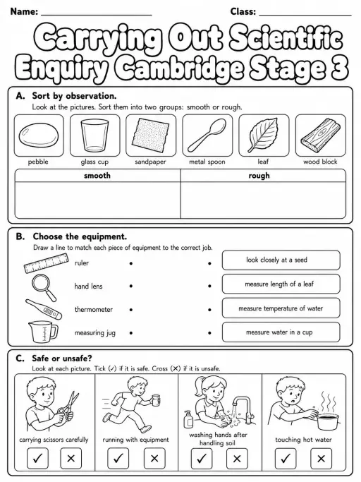 Carrying Out Scientific Enquiry Cambridge Stage 3