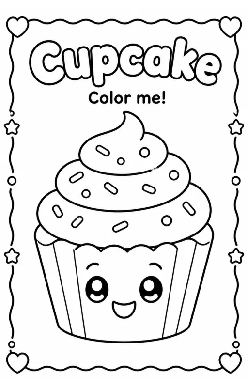 Cupcake Coloring Pages