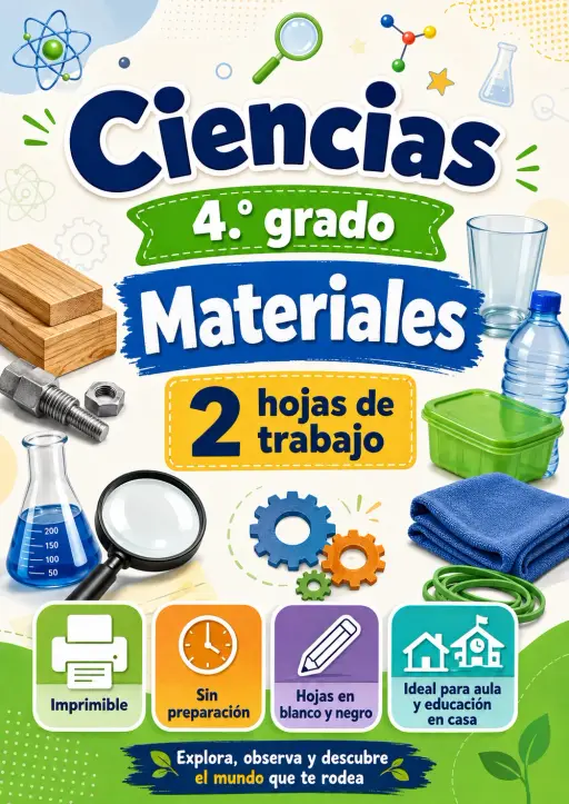 4.º grado - Materiales - Paquete de ciencias en español