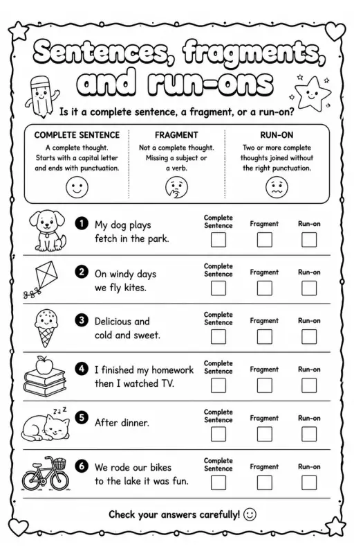 Is it a complete sentence, a fragment, or a run-on?