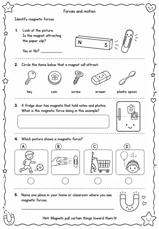 Identify magnetic forces
