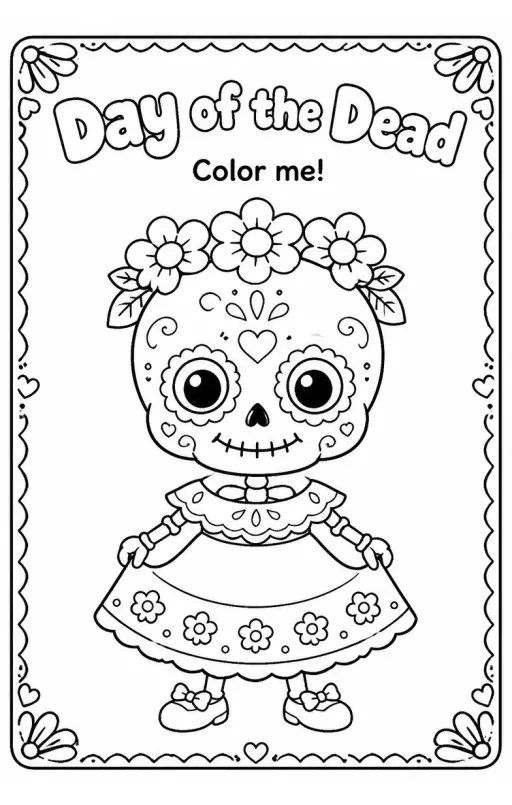 Day of the Dead Coloring Pages