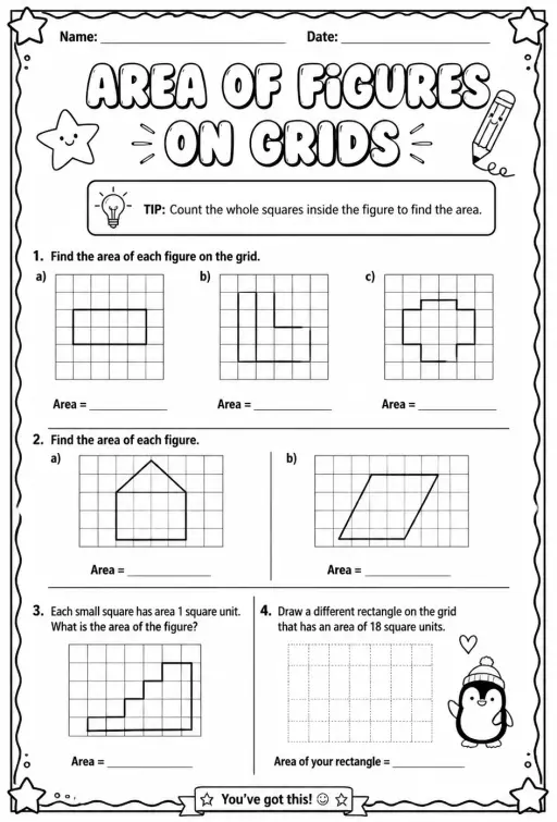 Area of figures on grids