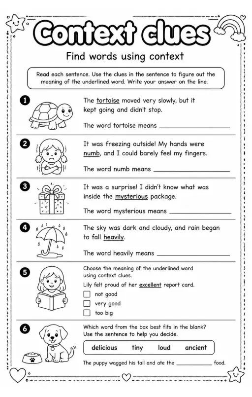 Find words using context