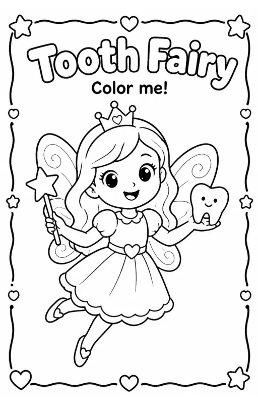 Tooth Fairy Coloring Pages