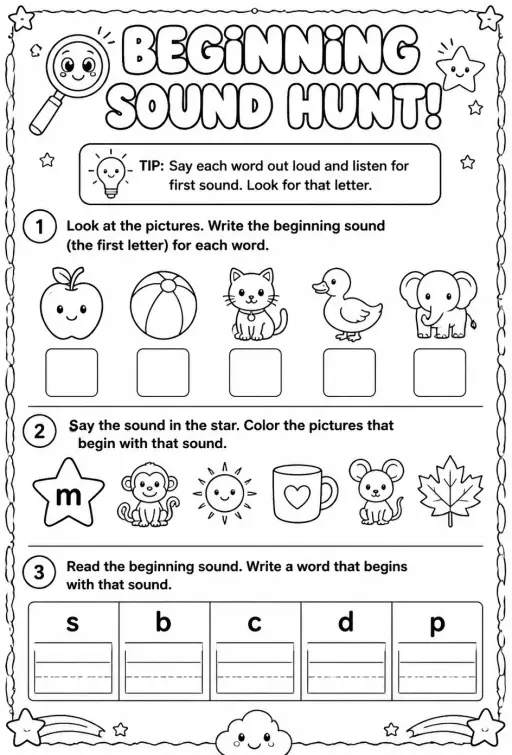 Find the words that begin with a given sound