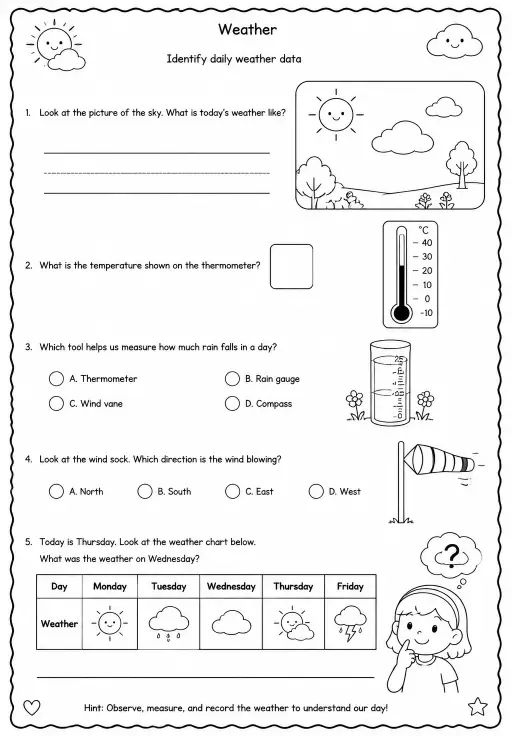 Identify daily weather data