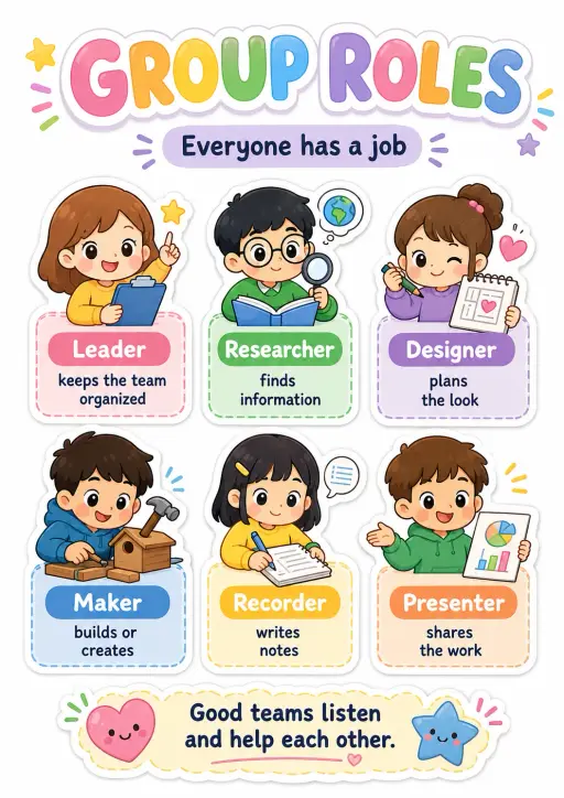 Group Roles Project Planning Infographic