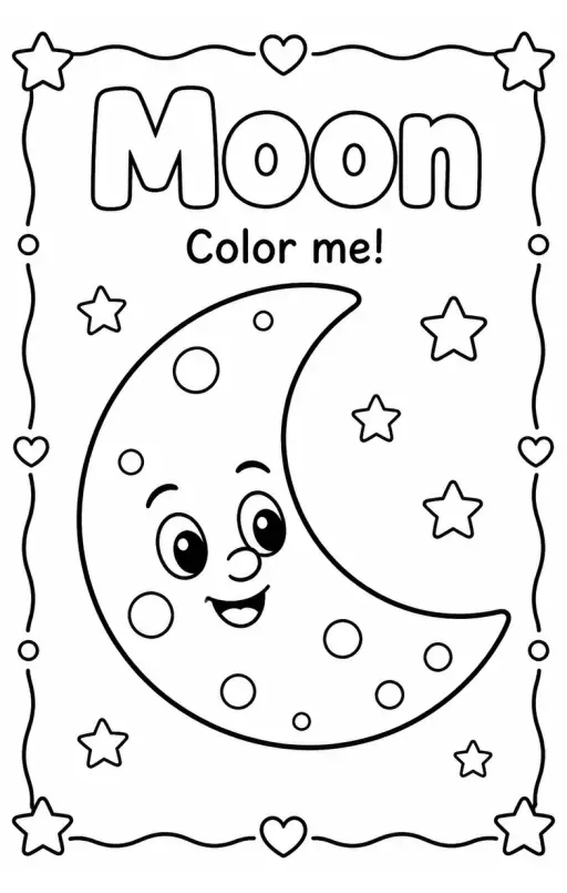 Moon Coloring Pages