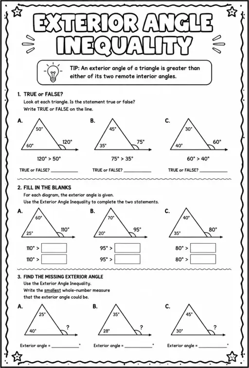 Exterior Angle Inequality