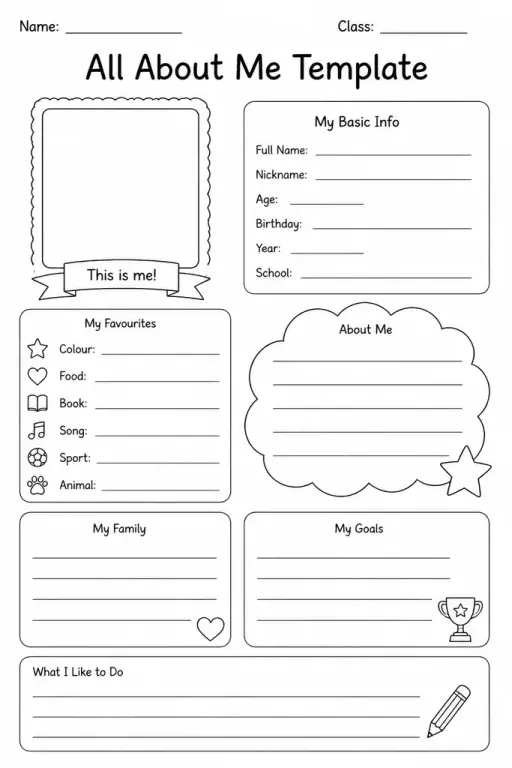 All About Me Template