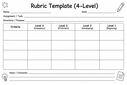 Rubric Template (4-Level)