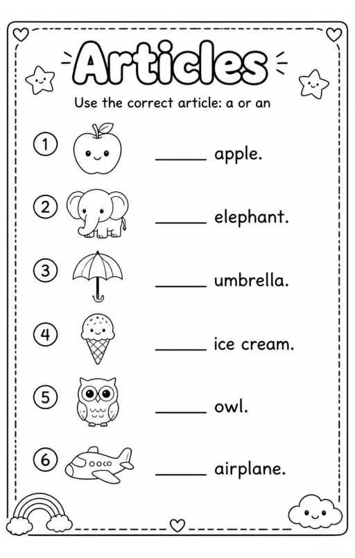 Use the correct article: a or an