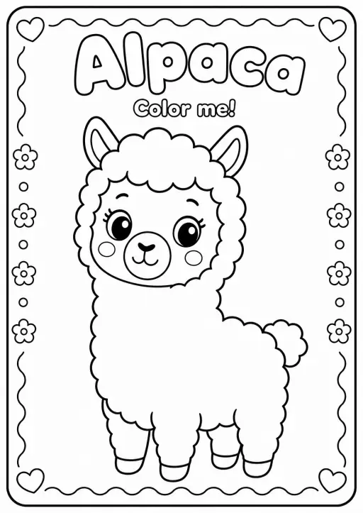 Alpaca Coloring Pages