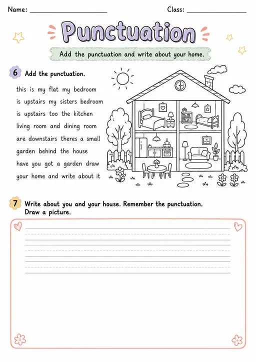 Punctuation 2 | Grades 2-3 Writing Worksheet