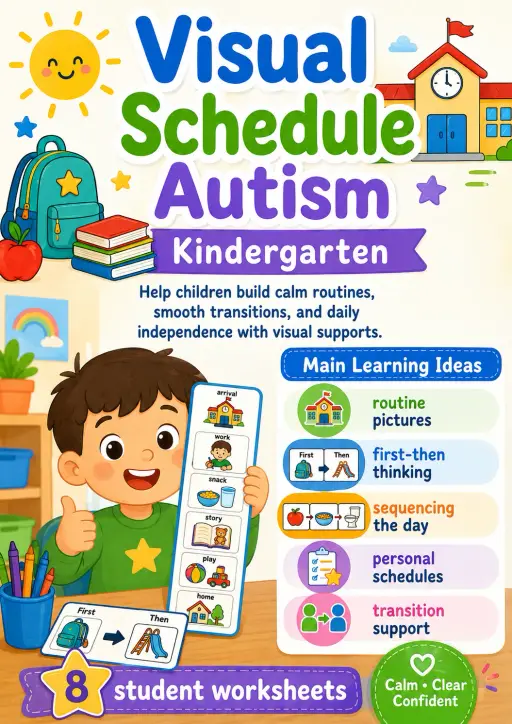 Visual Schedule Autism Worksheet Pack