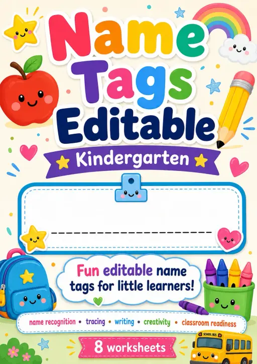 Name Tags Editable Worksheet Pack