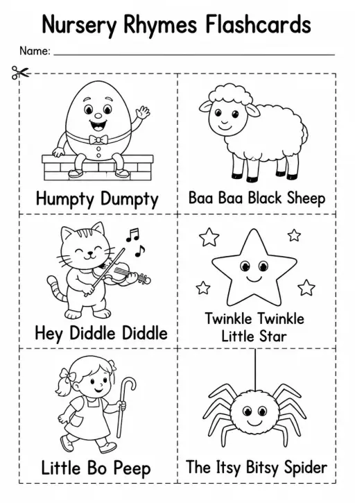 Nursery Rhymes Flashcards — Grade 2