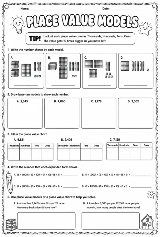 Place value models