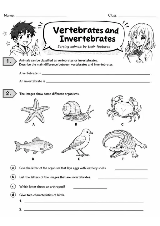 Lower Secondary Grade 6 Life Science Worksheets - Pack 4