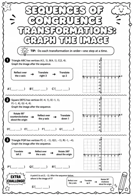 Sequences of congruence transformations: graph the image